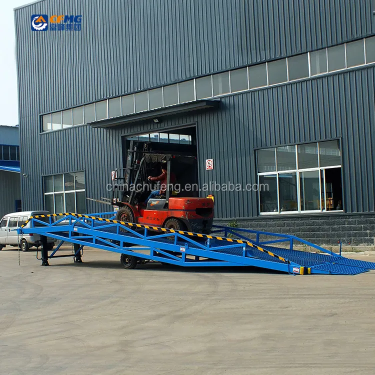 Cheap price hydraulic slope ramp forklift leveler loading dock ramp