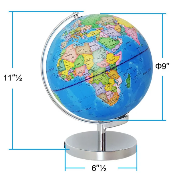 
Gelsonlab HSGA-031 Educational 8 inch World Globe Built in LED Light with World Map and Constellation View 