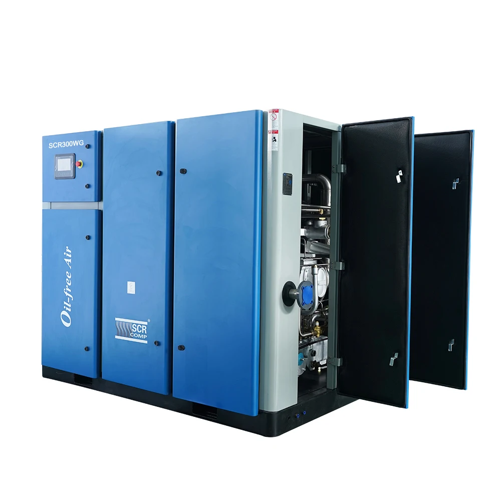  220 кВт 300 л.с. 8 бар безмасляный воздушный компрессор винтовые безмасляные компрессоры (SCR300WG)