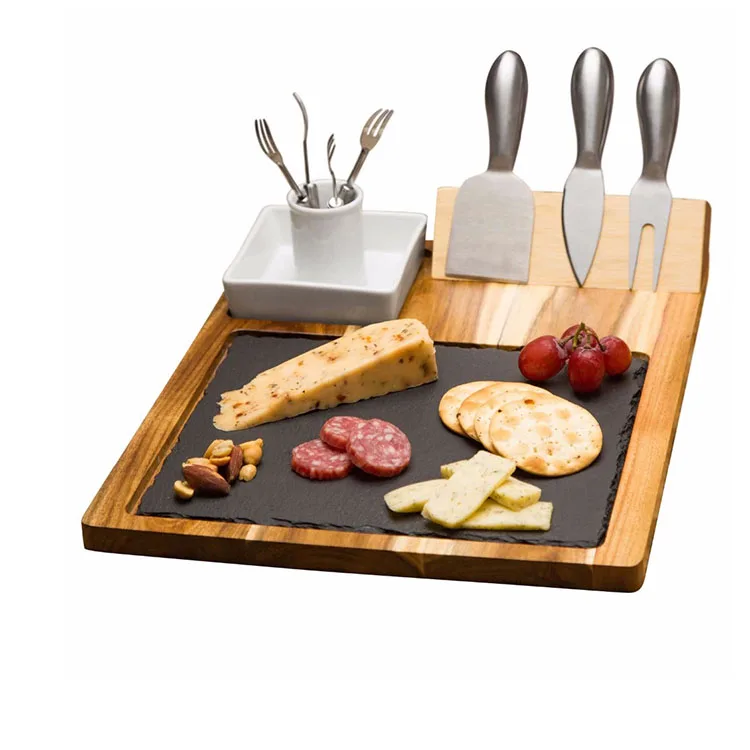 China Suppliers Slate Stone Wooden Turkey Steak Vegetables Fruit Bread Steak Board