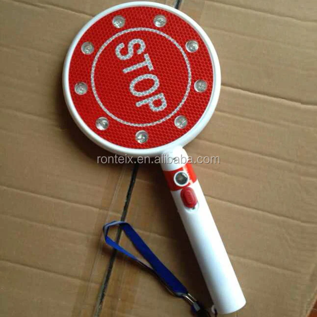 Hand-Held Flashing Road Traffic LED Stop Signs for Safety Signal