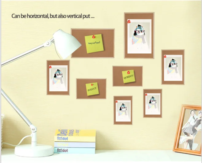 Пробковая доска с фоторамкой/маленькие пробковые доски