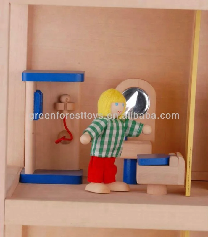 New Style Top Selling Two-Story Miniature Houses For Sale Wooden Doll House