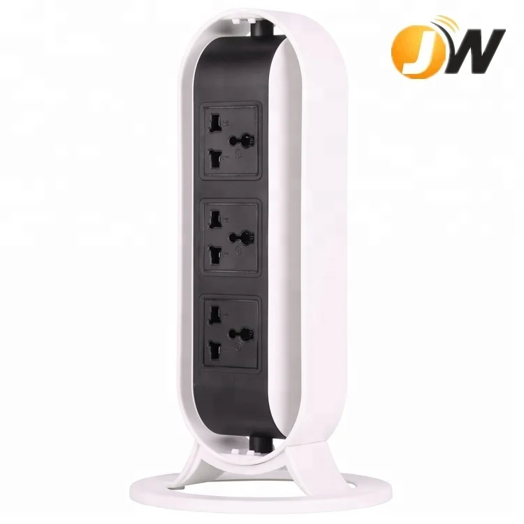 CE FCC Certified Universal Plug Power Strip 250V 10A with 2 USB Charging Port