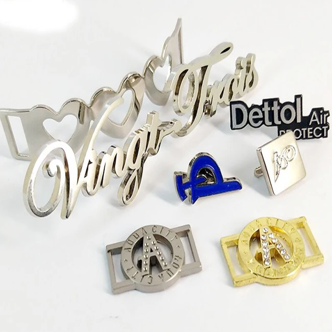 Custom brass enamel metal logo label for metal furniture logo