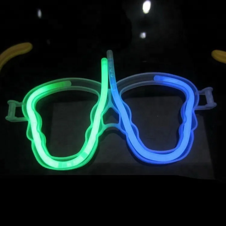 lovely shape glow glasses for halloween skeleton glow glasses for party