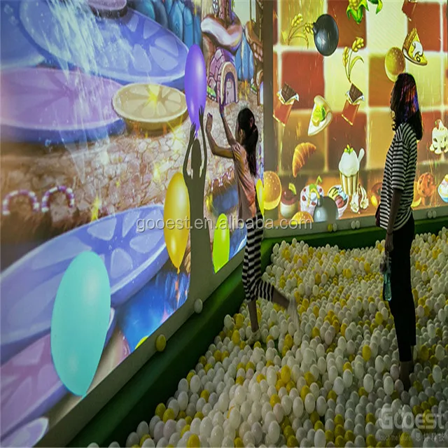 
high quality interactive projection floor system kids indoor amusement park equipment with interactive ball pool 