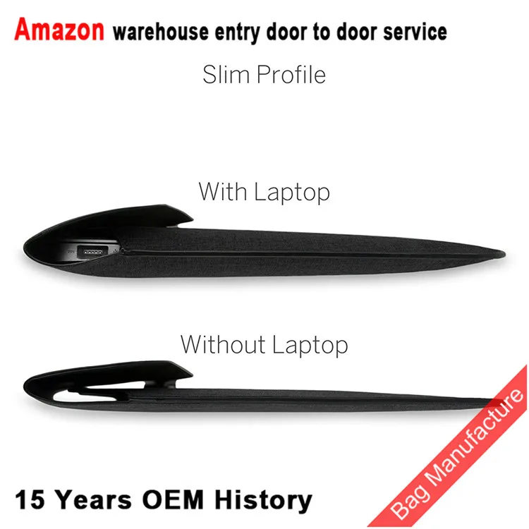 
Envelop design 15 inch canvas laptop sleeve cover 