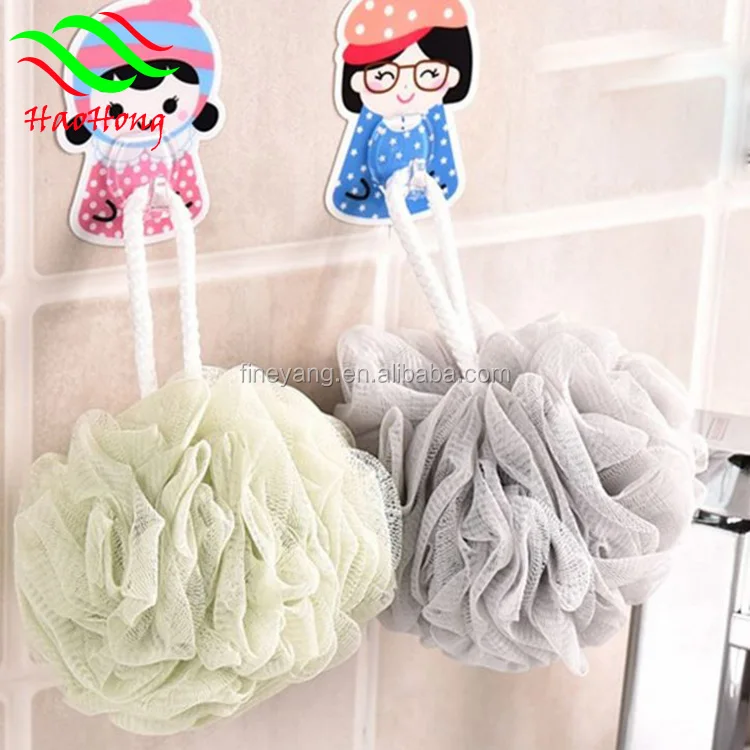 Прямая продажа с фабрики, оптовая продажа, сетчатая губка, пуф для ванны, необработанный пуф для ванны