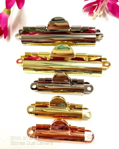 70 mm 110MM rose gold metal tooth clip for office folder