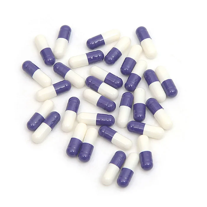 Bulk sale red and white size 00 gelatin empty capsule shell