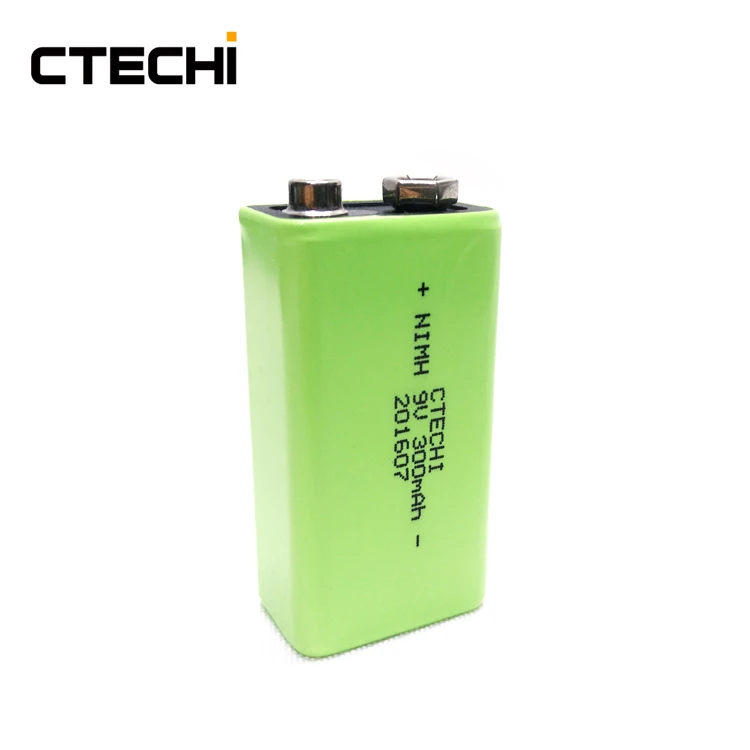 CTECHi High Capacity 9V 300mAh NiMH Rechargeable RC Battery
