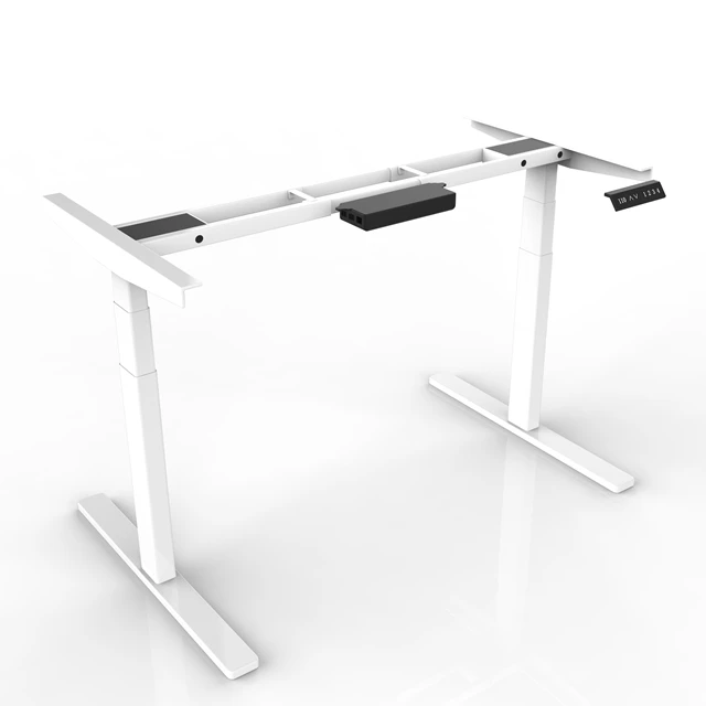 Dual motors rectangular leg 640-1290mm motorized electric height adjustable standing up desk