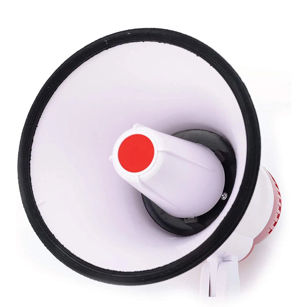 25 Watt white megaphone Speaker Professional Outdoor Voice for Police & Cheer leading  with Detachable Microphone