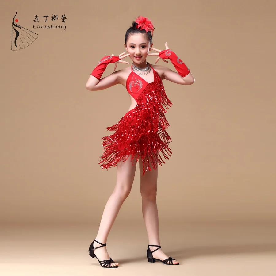 New arrival wholesale latin dance dress woman kids dance costume clothes girl ballroom dress children dance wear