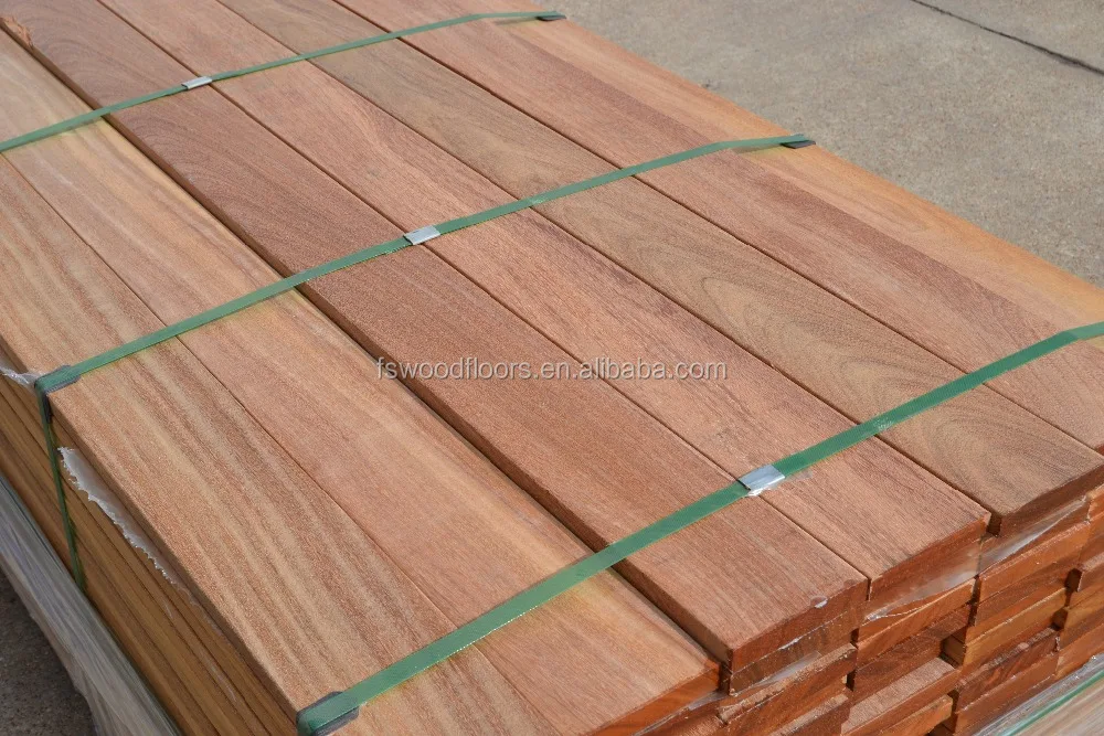 Reddish Brazilian teak hardwood decking boards