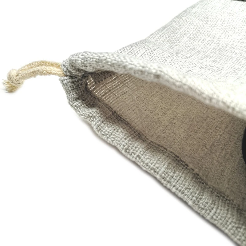 Льняная сумка для обуви на шнурке под заказ