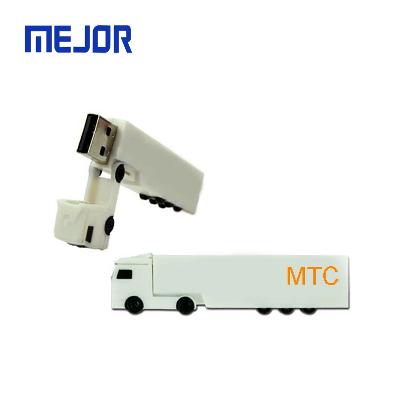 Long Trailer shape usb Pen 8GB plastic auto car 16g vehicle toy memory stick 4Gb truck USB drive