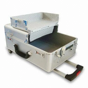 OEM/ODM Factory Price Plain Silver Two Way Open Codelock Aluminum Trolley Hard Case Luggage Weight