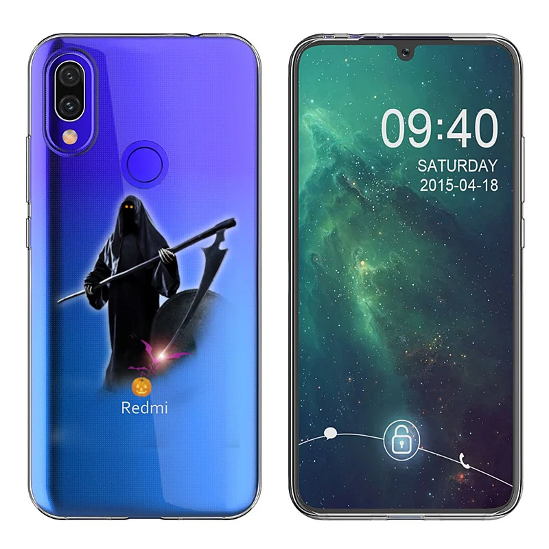Halloween party pumpkin designs Clear TPU Mobile Phone Case For xiaomi 9 cc9 rpo