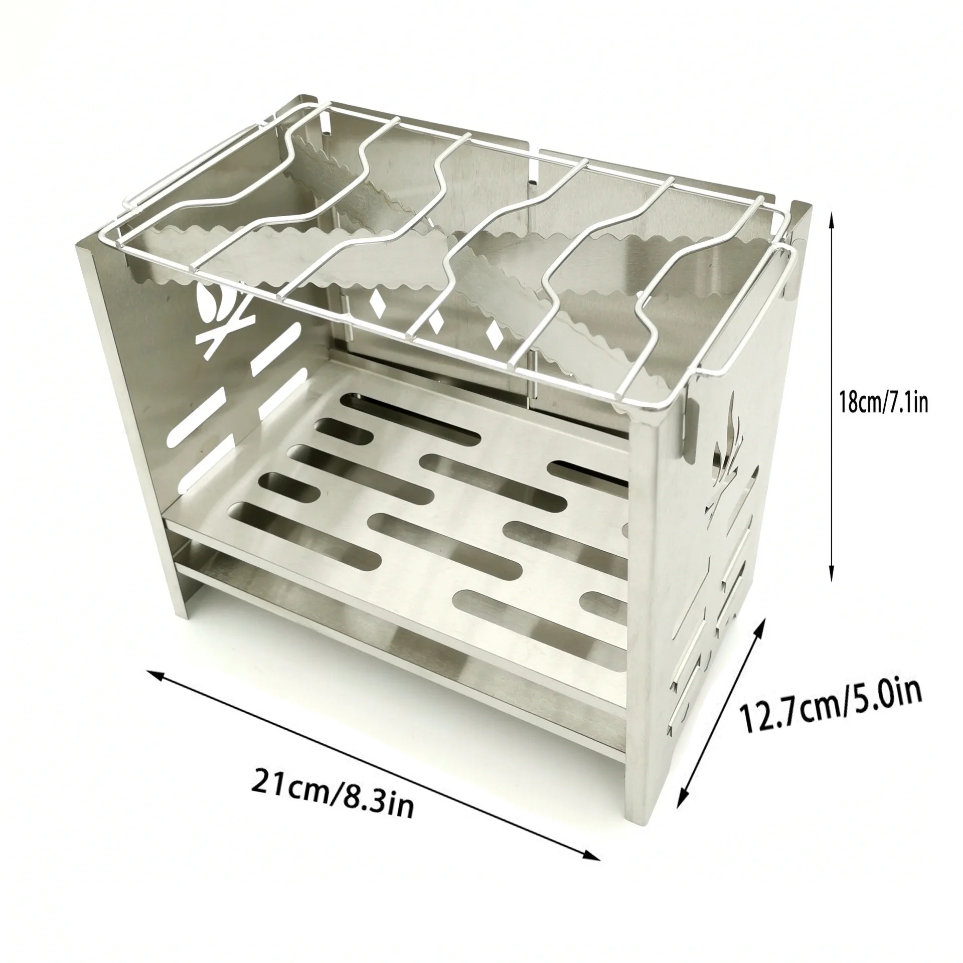 Складная мини-горелка из нержавеющей стали для приготовления пищи на открытом воздухе, пешего туризма, пикника, барбекю