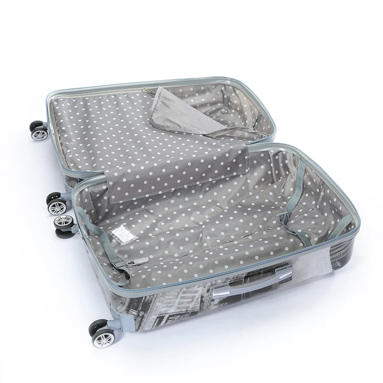 Фабрика OEM и ODM принт 20 24 28 дюймов чемодан 4 Спиннер 360 градусов колеса жесткий 3 предмета в комплекте из АБС-пластика багажных чемоданов на колесиках PC