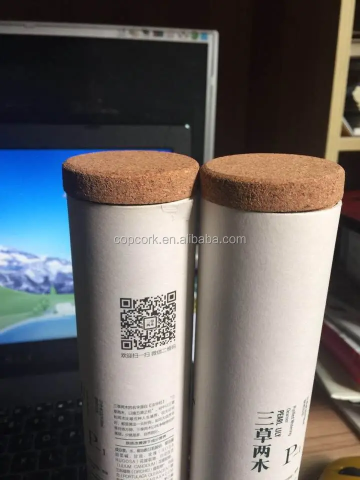 Cork paper tube stopper