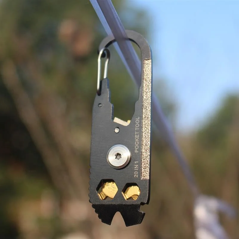 Hot selling new Outdoor Multipurpose Mini Gadget Climbing Carabiner Keychain for camping hiking travel