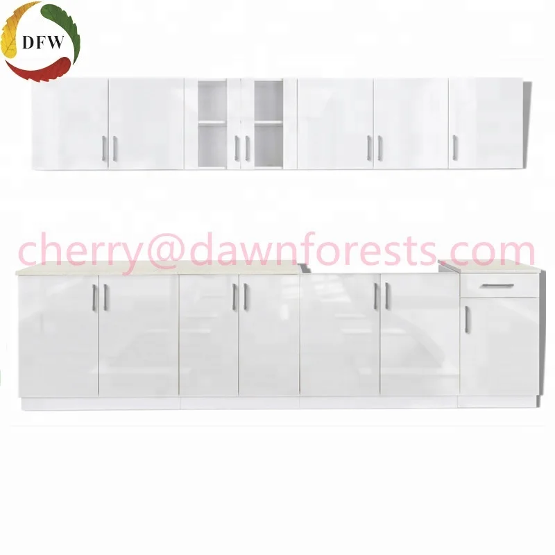
High Gloss Modern Kitchen Cabinets Unit Base Wall Cupboards Doors Lacquer Kitchen Cabinets 
