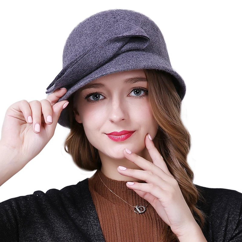2018 New Fashion Female Felt Cloche Hat Pattern