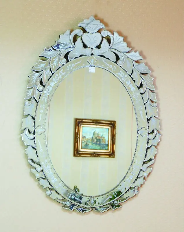 hot sale Venetian style etching pattern infinity wall mirror