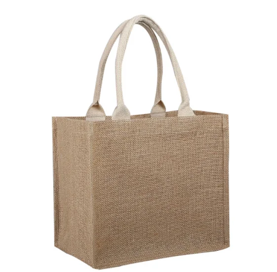 
Eco-friendly wholesale blank handle Jute shopping bags 