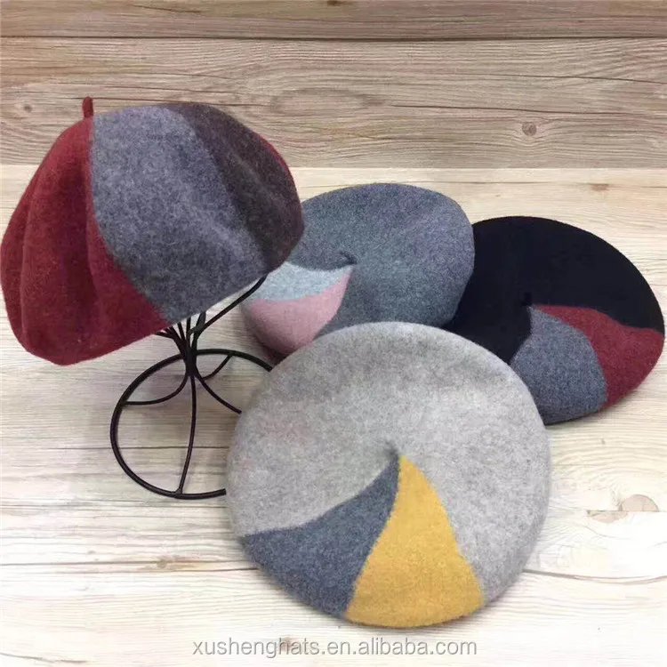 
design your own cheap ladies fashion flat beret caps for sale 