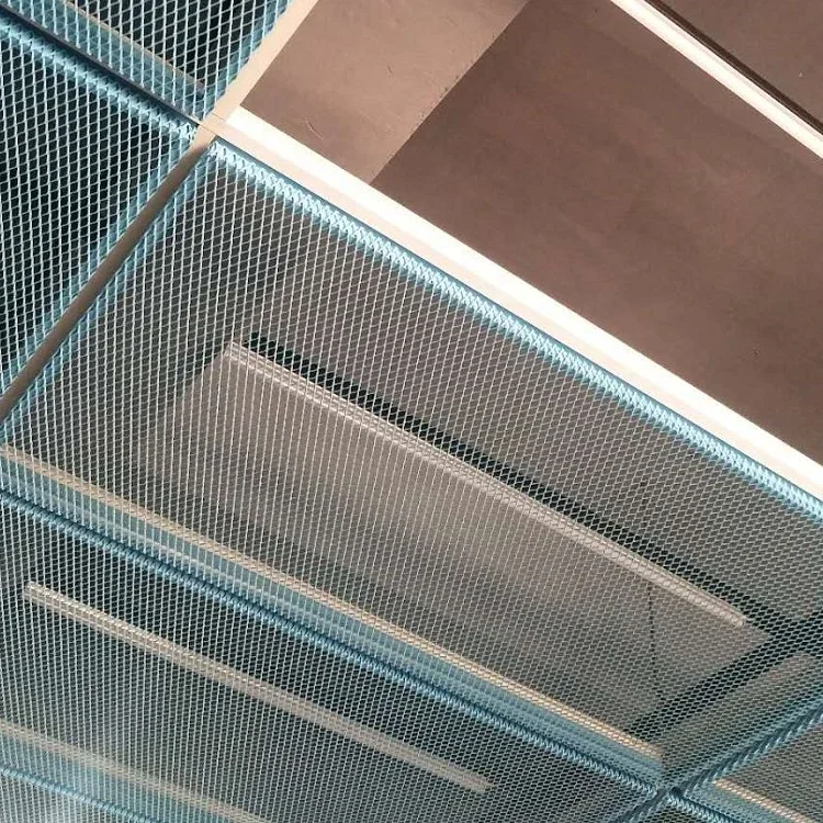 Suspended expanded metal ceilings