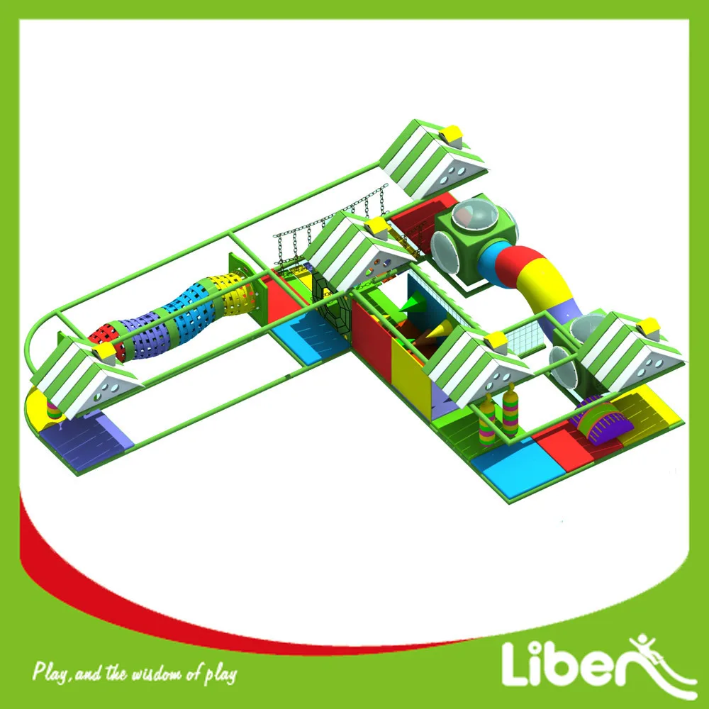 New Design Drawings Children Amusement Park Equipment with Jumping Trampoline, Inflatable Toys and Indoor Maze Playground