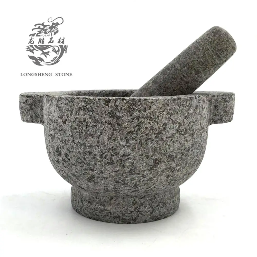 8-in natural granite mortars and pestles stone pound bowl 20*12 cm crusher for spices