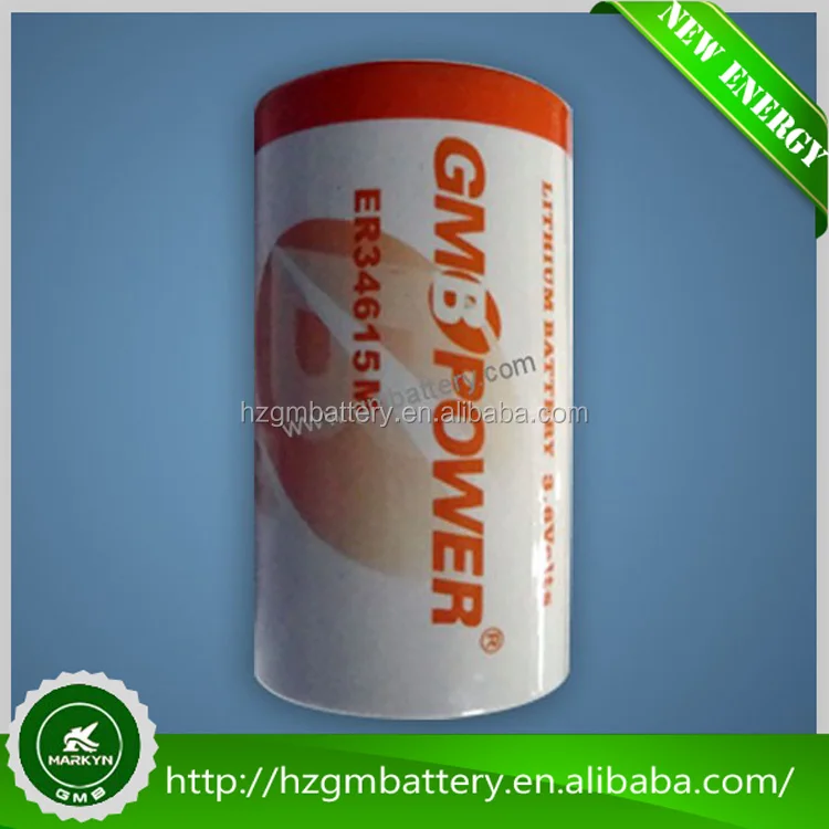 
OEM GMB lisocl2 battery customized good price 3.6v Lithium Primary Battery ER34615M 