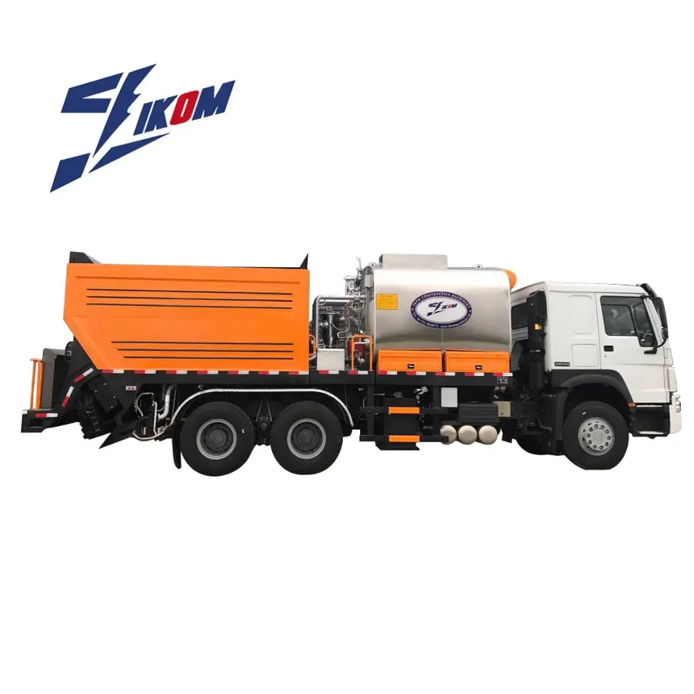 IKOM synchronous bitumen distribution asphalt chip seal sealer truck for sale