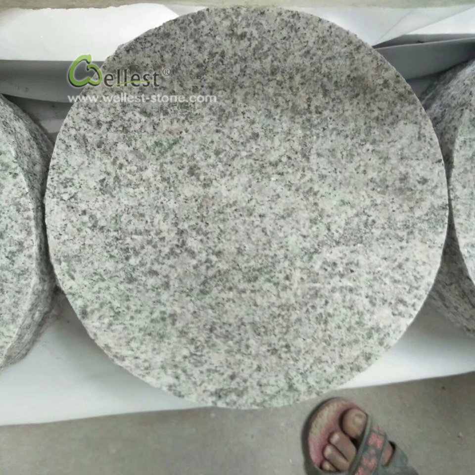 
Hot selling white granite round garden steppers 