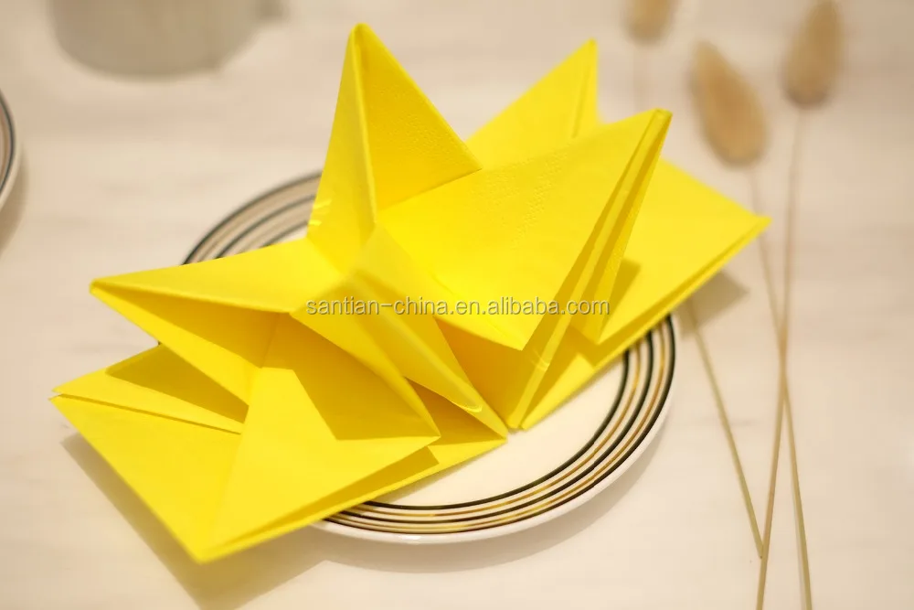 Best Selling Origami Fancy Paper Napkins For Wedding Party Decoration