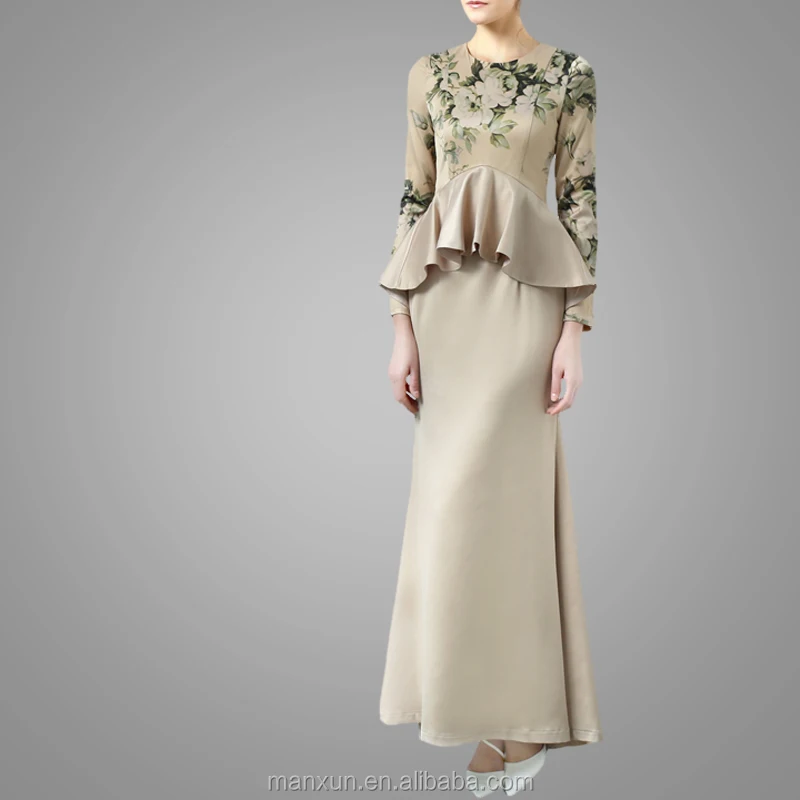 Baju Suit Women Baju Kurung Malaysia with Printing Top Model Baju Kebaya Modern