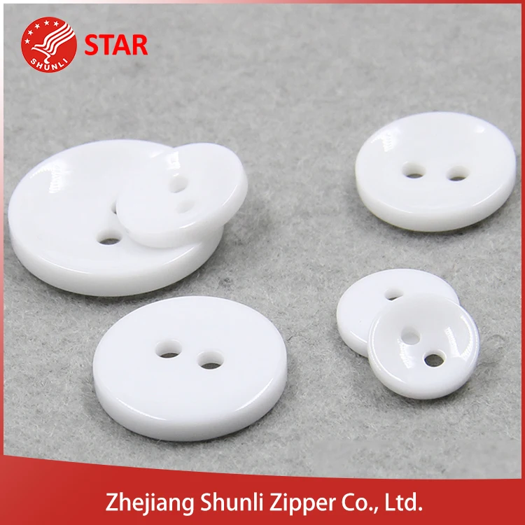 Wholesale Super Quality 2 Holes White Chalk Button For Garment button