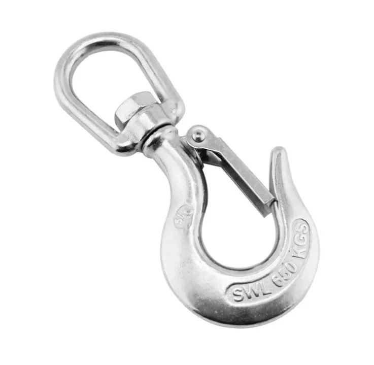 Stainless Steel Eye Swivel Crane Hook with Latch Seller