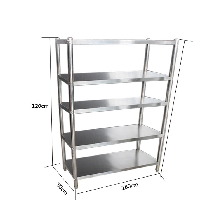 Metal storage rack multi-level stainless steel shelf