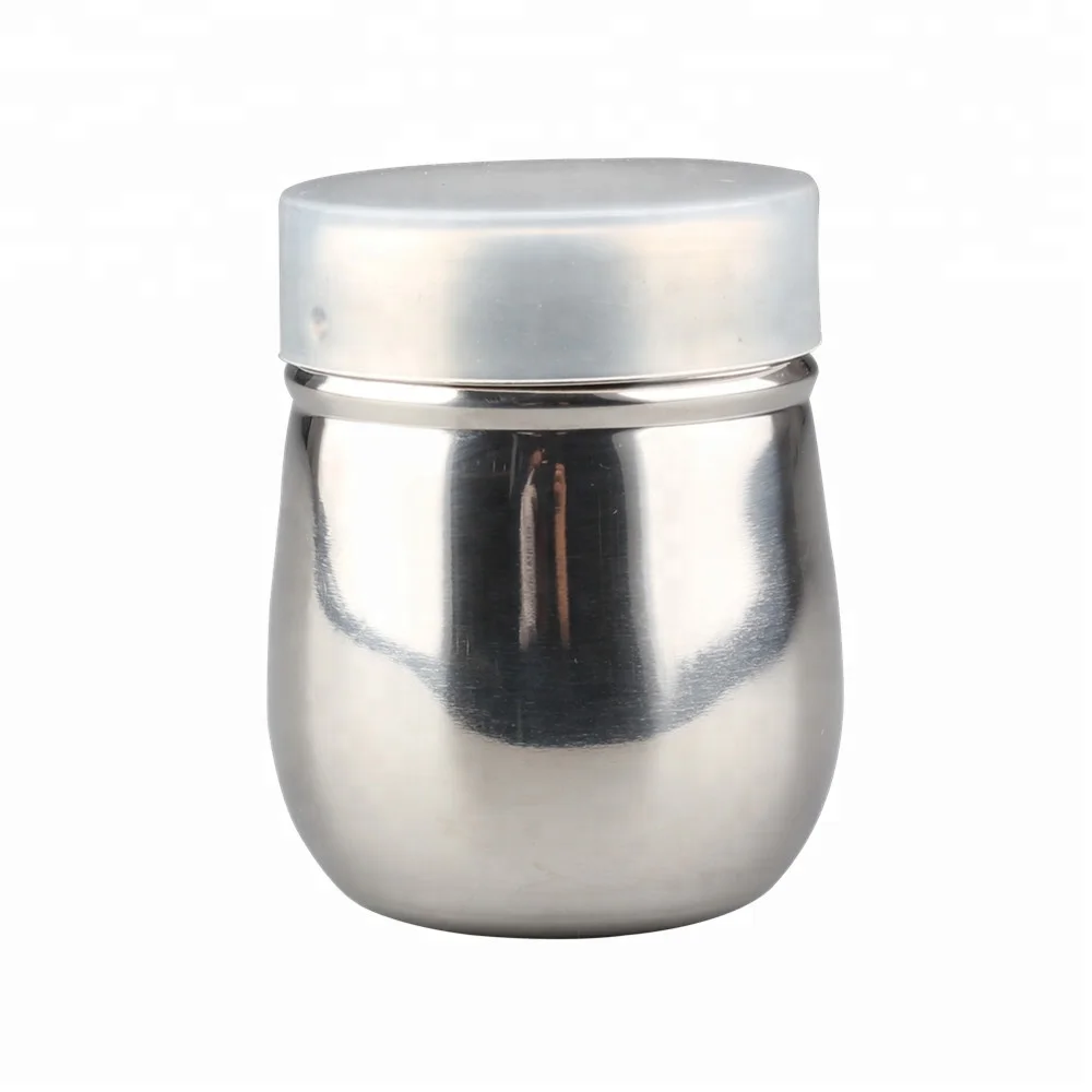 Stainless Steel Fancy Coffee Dredger Cocoa Powder Shaker with Fine-mesh Lid & Translucent Plastic Cover for Baking & Cooking