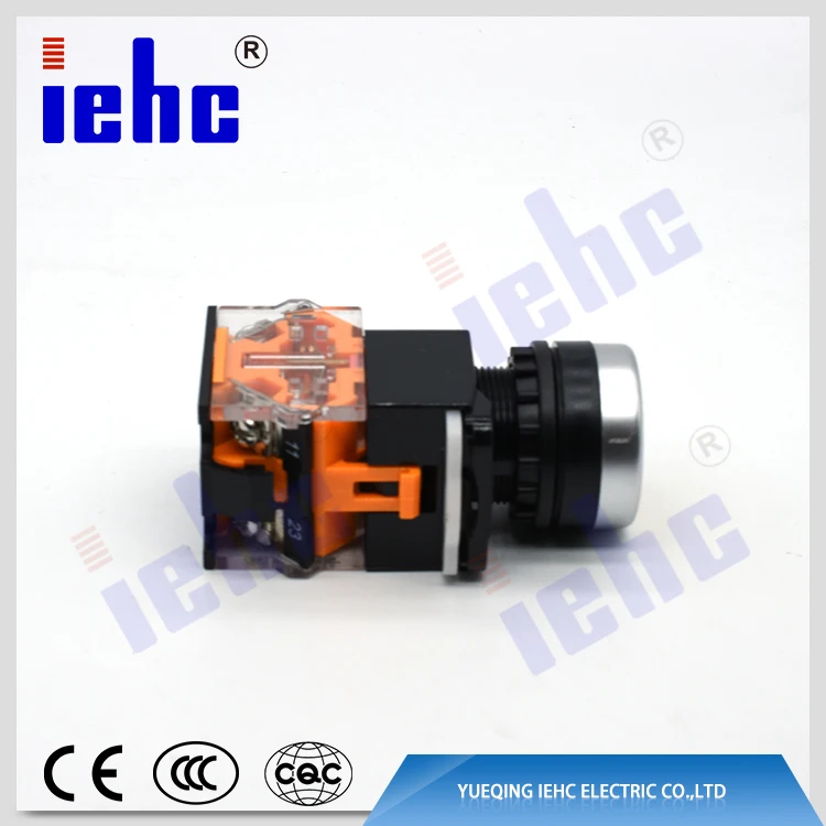 iehc LA38 series high quality momentary / latching flat push button switch