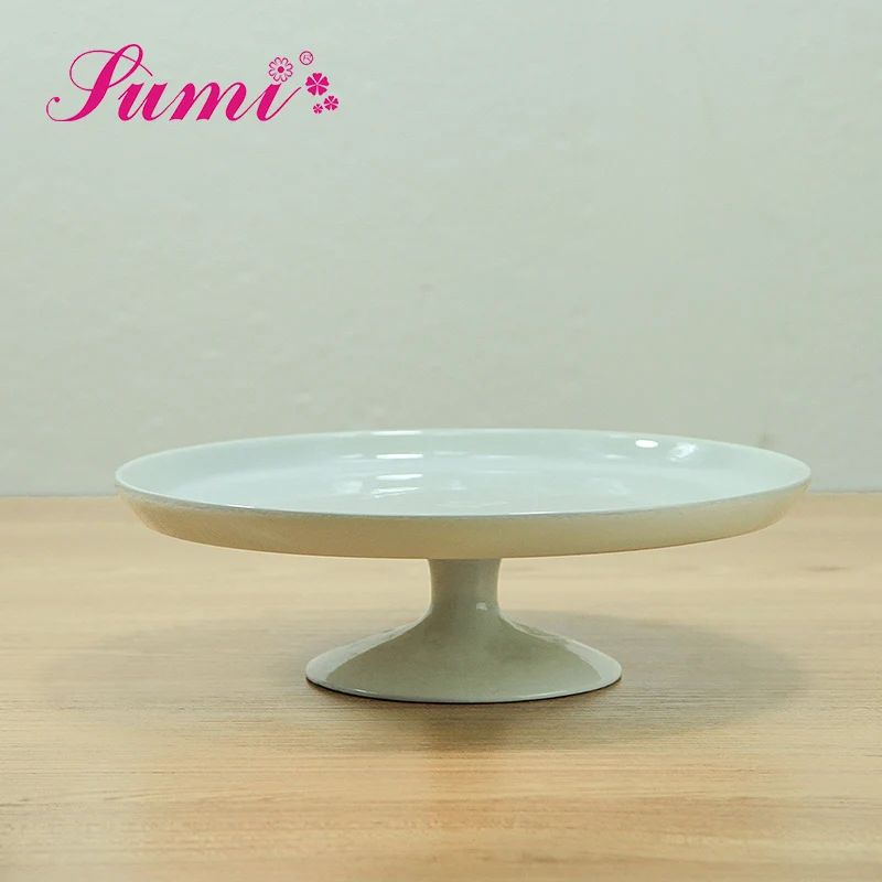 Hot sale custom tableware plate layer ceramic cake plate stand for wedding party