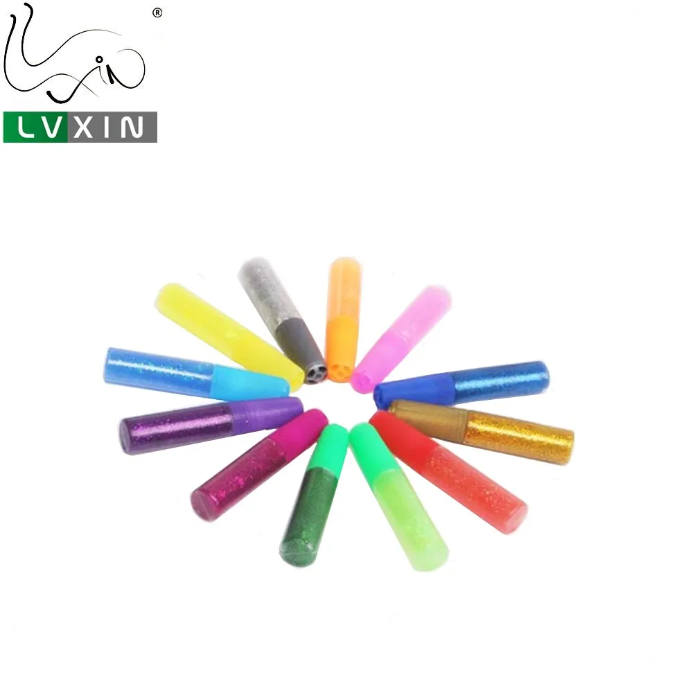 Заводские продажи 3D 6 г 7 см 6 ярких цветов набор блестящих клеев в CIXI