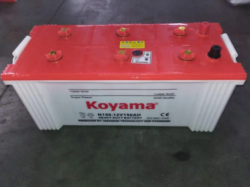 dry charged car and truck battery 12V150Ah N150