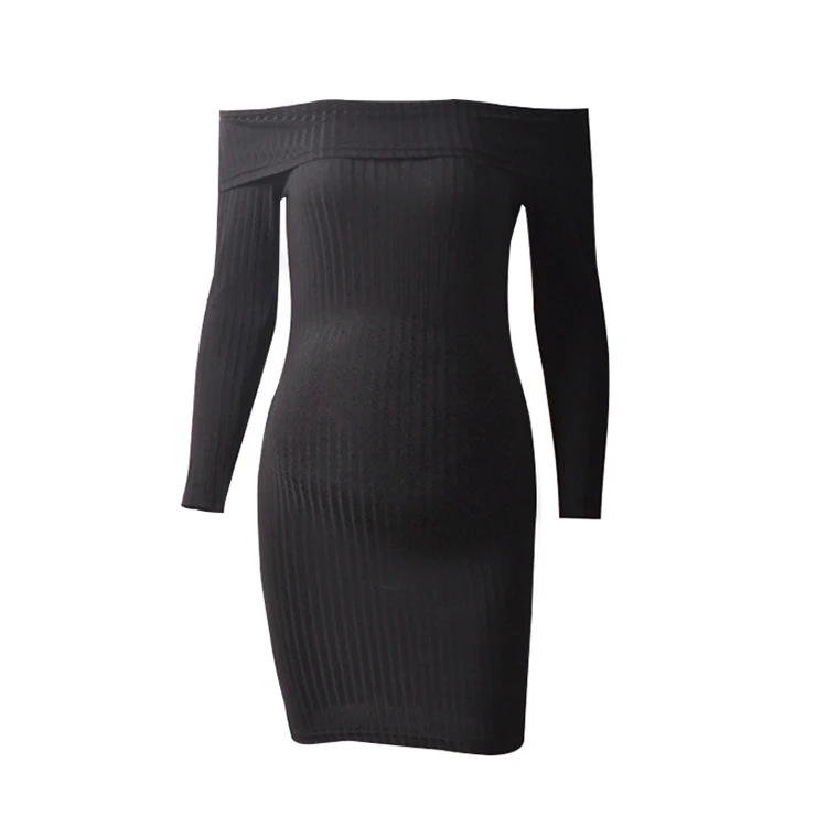 
High Quality Solid Color Polyester Pregnant Women Plus Size Dress & Skirts 